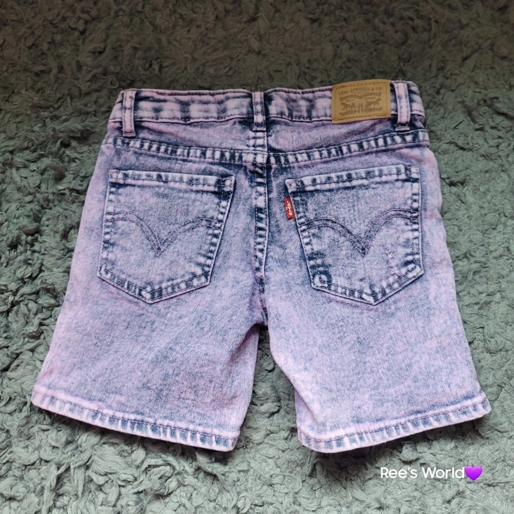 Levis' Girls Pink Ash Midi Shorts - Picture 2 of 2